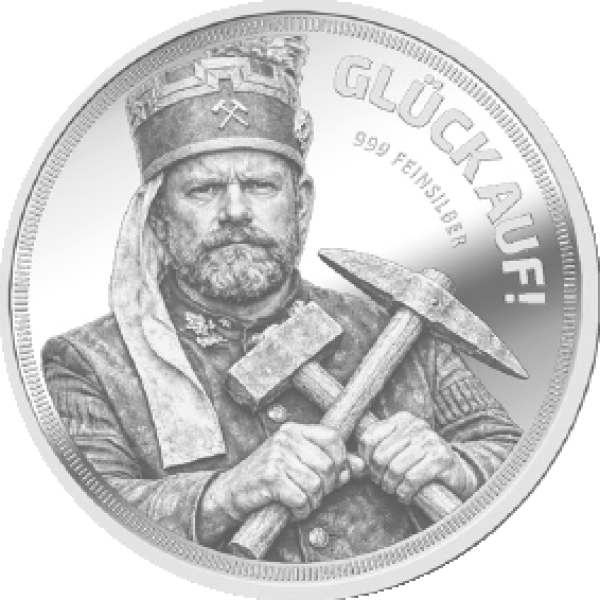 Silber-Sachsentaler "Glück Auf"